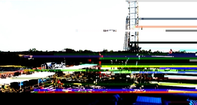 Glitched image of SWN Oil Rig from a brochure on their Canada site
